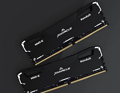 Timetec Pinnacle Konduit 32GB KIT(4x8GB) DDR4 3200MHz PC4-25600 CL16-18-18-38 XMP2.0 Overclocking 1.35V Compatible for AMD and Intel Desktop Gaming PC Memory Module RAM - Black