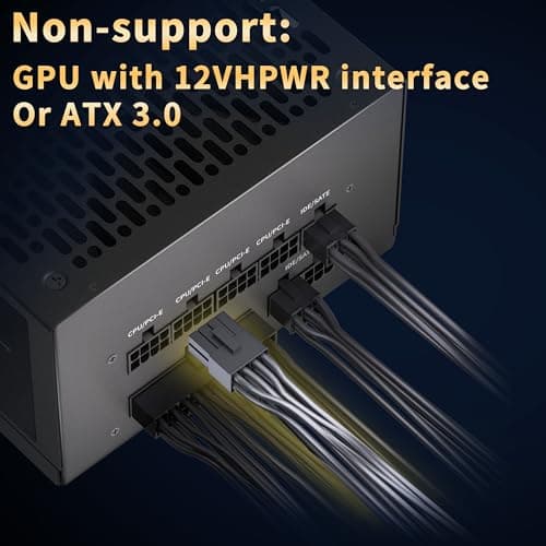 MUSETEX PC Power Supply 1000W, Full Modular ATX Power Supply, Multi Connectors Computer Power Supplies, 140mm Ultra Quiet Cooling Fan, PC PSU, Black (MU1000)