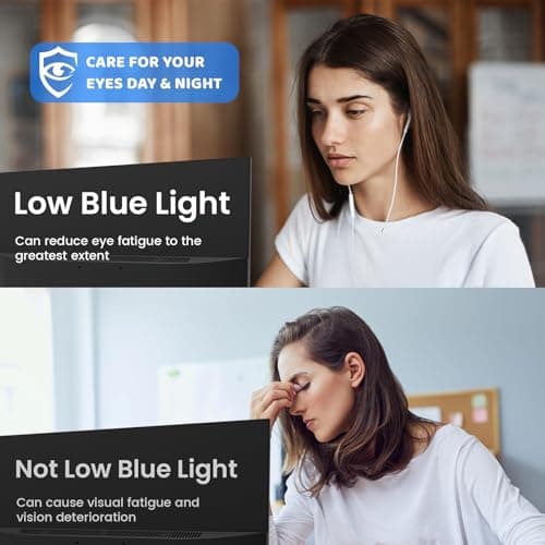 27 inch 1920x1080 100Hz Ultra Thin Computer Monitor with HDMI VGA, IPS Anti Glare Screen Work PC Monitor with Eye Care VESA Mountable Low Blue Light Wide Viewing Angle, 3 Yr WRNTY