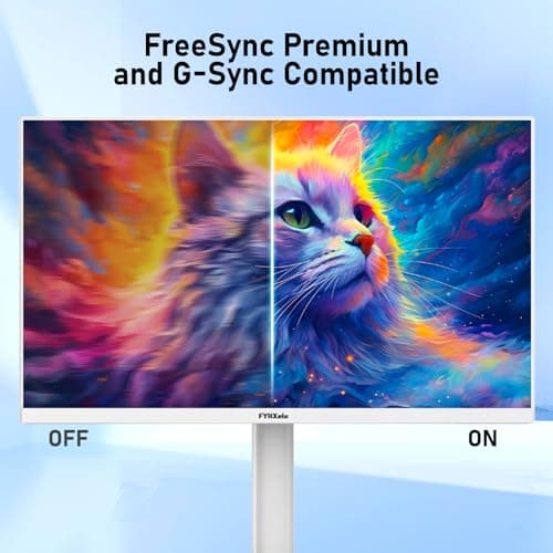 27 inch 4K Gaming Monitor, UHD 3840x2160 Fast IPS Panel Computer PC Monitor, 120Hz, 100% sRGB, FreeSync & G-Sync, HDR 400 Support, HDMI 2.1 & DP 1.4, VESA Mountable-White