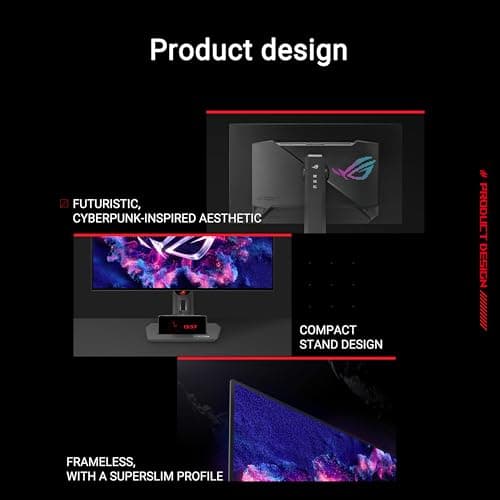 ASUS ROG Strix 27” 1440P OLED Gaming Monitor (XG27AQDMG) - QHD, Glossy OLED, 240Hz, 0.03ms, Custom Heatsink, Anti-flicker,Uniform Brightness, G-SYNC Compatible, 99% DCI-P3, DisplayWidget, 3yr warranty