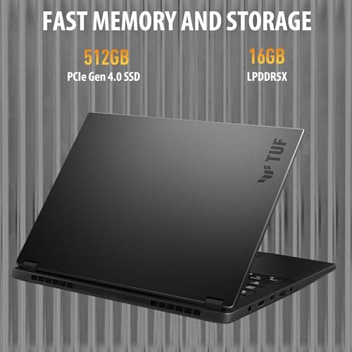 ASUS TUF Gaming A14 Copilot+ PC Gaming Laptop, 14” WQXGA 16:10 165Hz Display, AMD Ryzen™ AI 7 8845HS, NVIDIA® GeForce RTX™ 4050, 16GB LPDDR5X, 512GB PCIe® Gen 4.0 SSD, Wi-Fi 6E, Windows 11 Home
