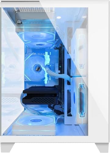 PreBuilt Gaming PC AMD Ryzen7 8700F(8Core 16Threads Up to 5.0G) Nvme 1TB SSD RTX 4060 8G 32G DDR5 RAM WiFi6 Desktop Gamer Computers 4K VR White