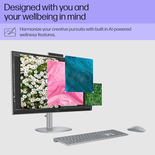 HP OmniStudio X 27 inch All-in-One Desktop AI PC, FHD Touchscreen, Intel Core Ultra 7 256V, 16 GB RAM, 2 TB SSD, Intel Arc Graphics 140V, Windows 11 Home, Copilot Plus, 27-cs1010