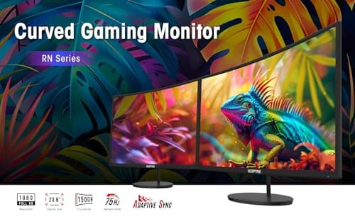 2X Pack - Curved 24 Inch Monitor FHD 100Hz Computer Monitor, HDMI X2 VGA 99% sRGB Build-in Speakers, VESA Mount, Tilt, Professional and Gaming Monitor – Machine Black, 2X Pack, 2PACK--C248WRN