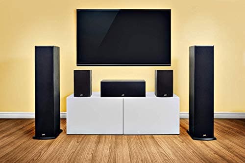 Polk Audio T15 Home Theater and Stereo Bookshelf Speakers – Deep Bass Response, Dolby and DTS Surround, Wall-Mountable, Pair, Black