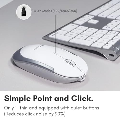 Macally Premium Bluetooth Keyboard and Mouse for Mac | Compatible Wireless Apple Keyboard and Mouse Combo (110 Keys Multi-Device Rechargeable) for MacBook Pro/Air and iMac
