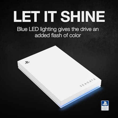 Seagate Game Drive for PS5 5TB External HDD - USB 3.0, Officially Licensed, Blue LED (STLV5000100)