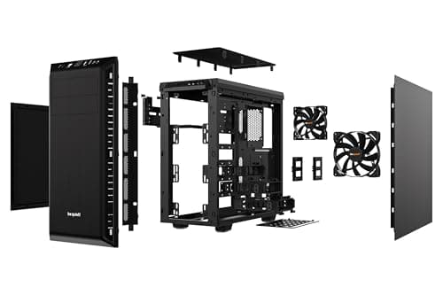 be quiet! Pure Base 600 ATX Midi Tower PC Case| 2 Pre-Installed Pure Wings Fans | Black | BG021