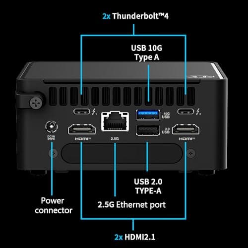 NUC 15 Pro Ultra 7 255H Mini PC, 16 cores, max 5.1 GHz, DDR5 6400, WiFi 7 & Thunderbolt 4, PCIe 4.0×4, Industrial Compact Desktop