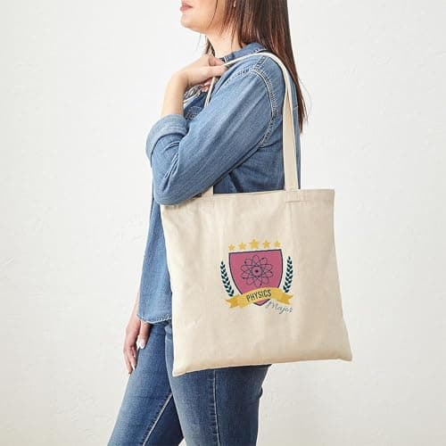 CafePress Physics Major Tote Bag Natural Canvas Tote Bag, Reusable Shopping Bag