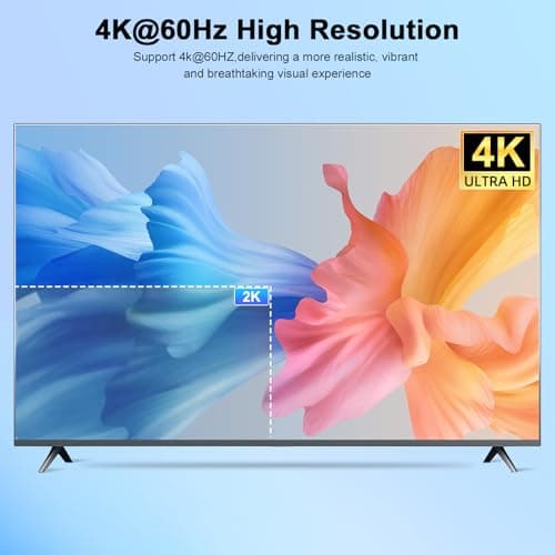 HDMI + DisplayPort KVM Switch 4 Computers 2 Monitors with 3 USB3.0 Ports, 4K@60Hz Dual Monitor KVM Switch 4 Port for 4 PCs Share 2 Monitors, Support Button Switch,Adaptive EDID, 4 in 2 Out