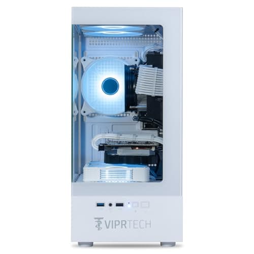 ViprTech Stryker 1.0 Gaming PC - Intel i5-9400F (4.1GHz Turbo), AMD RX 580 8GB, 32GB DDR4 3200, 1TB NVMe SSD, WiFi BT, Win 11 Pro, RGB, Desktop Computer Prebuilt, White