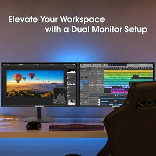 Sceptre E275W-19203R 27 inch1080P LED Monitor 99% sRGB 2X HDMI VGA Build-In Speakers, Machine Black (E275W-19203R series)