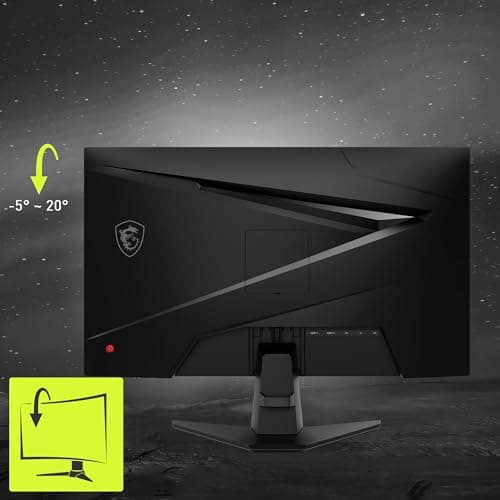 msi MAG 256F 25-inch 1920 x 1080 (FHD) Computer Monitor, 180Hz, Adaptive-Synch, HDMI, DisplayPort, VESA Mountable, Tilt, Height Adjustable, Speaker, 1ms, Black