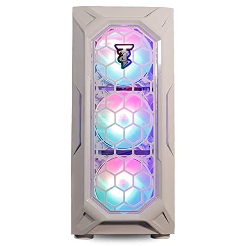 ViprTech Ghost Gaming PC - AMD Ryzen 5 5600 (4.4Ghz Turbo), RTX 3060 12GB, 16GB DDR4 3200, 512GB NVMe SSD, VR-Ready, Streaming, WiFi, RGB, Windows 11, Desktop Computer Tower, White