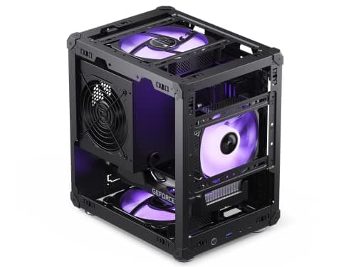 JONSBO C6 Black Mini MATX Mesh PC Case,Simple Compact Desktop Micro ATX Chassis,Upper Cover/Side Panel Tool-Free Open pc case, ATX Power Bite (L185mm Max.),Support 75mm CPU Cooler,GPU200-255mm