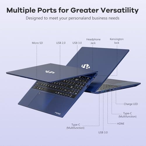 NIMO 15.6" IPS FHD-Gaming-Laptop, 6 Cores AMD Ryzen 5 6600H 32GB DDR5 RAM 1TB SSD (Beat i7-1165G7 up to 4.5GHz) 660M 6nm GPU-Computer with 100W Type-C Backlit Keyboard, Fingerprint