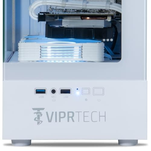 ViprTech Stryker 1.0 Gaming PC - Intel i5-9400F (4.1GHz Turbo), AMD RX 580 8GB, 32GB DDR4 3200, 1TB NVMe SSD, WiFi BT, Win 11 Pro, RGB, Desktop Computer Prebuilt, White