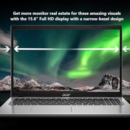 Acer Aspire 1 A115-32-C96U Slim Laptop | 15.6" FHD Display | Intel Celeron N4500 Processor | 4GB DDR4 | 128GB eMMC | WiFi 5 | Microsoft 365 Personal 1-Year Subscription | Windows 11 in S Mode, Silver