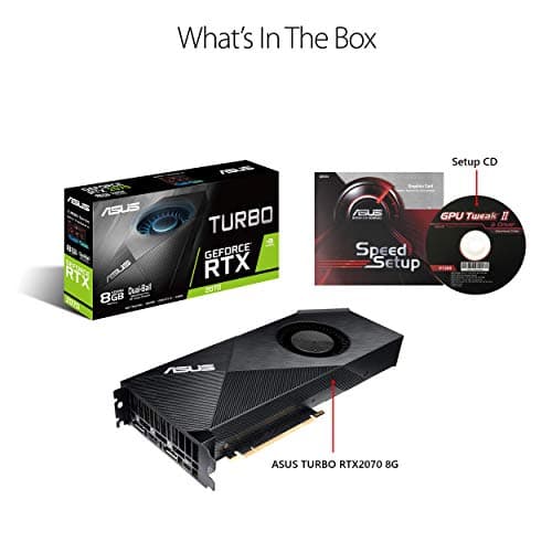 ASUS GeForce RTX 2060 6G Turbo Edition GDDR6 HDMI DP 1.4 Graphics Card (TURBO RTX2060-6G)