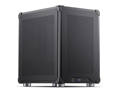 JONSBO C6 Black Mini MATX Mesh PC Case,Simple Compact Desktop Micro ATX Chassis,Upper Cover/Side Panel Tool-Free Open pc case, ATX Power Bite (L185mm Max.),Support 75mm CPU Cooler,GPU200-255mm