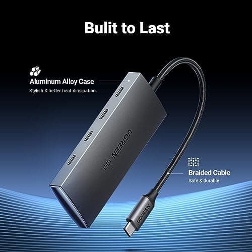 UGREEN USB C Hub 10Gbps, 4 Ports USB 3.2 Adapter with 4 USB-C 3.2 Ports, High Speed Multiport Splitter for MacBook Pro, iMac, iPad Pro, iPhone 15/15 Pro, Galaxy S23, and More