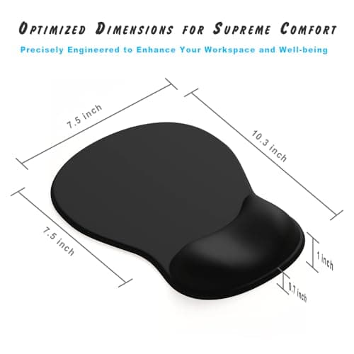 ErgoComfort Gel Wrist Rest Mouse Pad-Ergonomic Office Mousepad with Wrist Support-Non-Slip, Design Desk Accessories Mat for Home&Game Decor (06Mocha Sand)