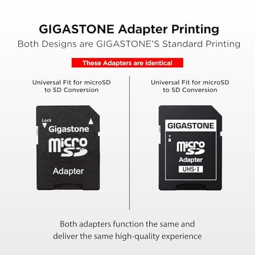 GIGASTONE 64GB 2-Pack Micro SD Card, 4K UHD Video, Surveillance Security Cam Action Camera Drone Professional, 90MB/s Micro SDXC UHS-I U3 Class 10