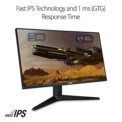 ASUS TUF Gaming 28” 4K 144HZ DSC HDMI 2.1, Monitor (VG28UQL1A) - UHD (3840 x 2160), Fast IPS, 1ms, Extreme Low Motion Blur Sync, G-SYNC Compatible, FreeSync Premium, Eye Care, DCI-P3 90%,BLACK