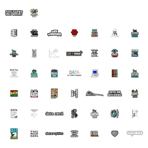 BulbaCraft Data Science Stickers for Water Bottle and Laptop - Data Science Party Favors & Decorations, Waterproof Vinyl Decals, Tech and Coding Stickers, Gifts for Women & Men