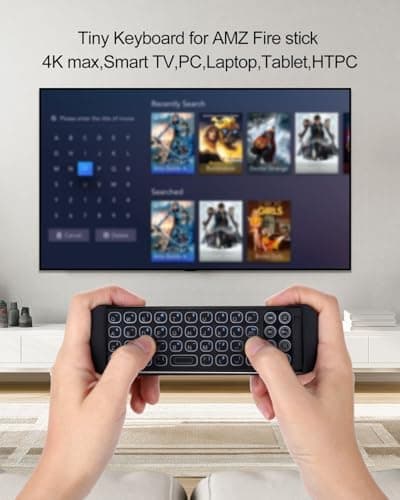 iPazzPort Mini Bluetooth Wireless Keyboard with Voice-Remote-Control Case for TV-Stick 4k Max/TV Cube and Compatible with Insignia/Toshiba/Pioneer Fires Smart TVs.