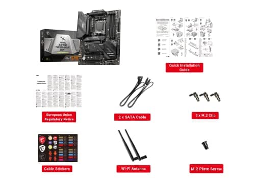 msi MAG X670E Tomahawk WiFi Gaming Motherboard (AMD Ryzen 9000/8000/7000 Series Processors, AM5, DDR5, PCIe 5.0, SATA 6Gb/s, M.2, USB 3.2 Gen 2, Wi-Fi 6E, Bluetooth 5.3, 2.5Gbps LAN, HDMI/DP, ATX)