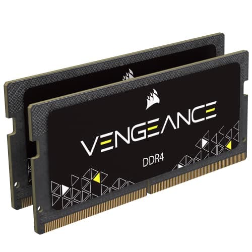 CORSAIR Vengeance SODIMM DDR4 RAM 32GB (2x16GB) 3200MHz CL22-22-22-53 1.2V Intel AMD Laptop Notebook Memory - Black (CMSX32GX4M2A3200C22)