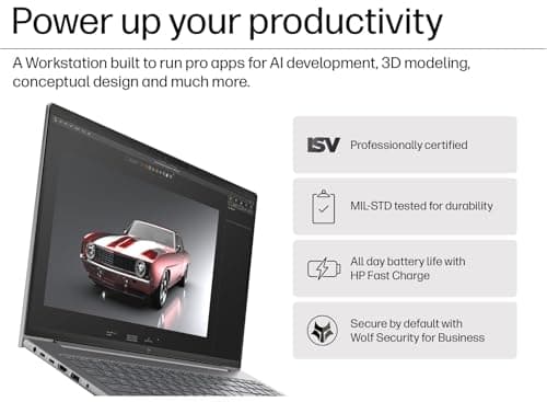 HP ZBook Power 16 G11 Mobile Workstation Laptop (16" FHD+ LED Touchscreen, 64GB DDR5, 2TB SSD, AMD Ryzen 5 8645HS (> Intel i7-12700H)) 2x Thunderbolt 4, 5MP IR Webcam, Poly Studio, IST Hub, Win 11 Pro