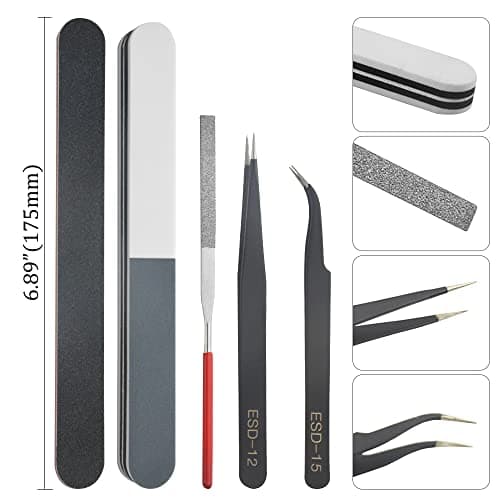 Professional 8 PCS Model Tools Kit Modeler Basic Tools Craft Set Hobby Building Tools Kit for Gundam Car Model Building Repairing and Fixing(A)