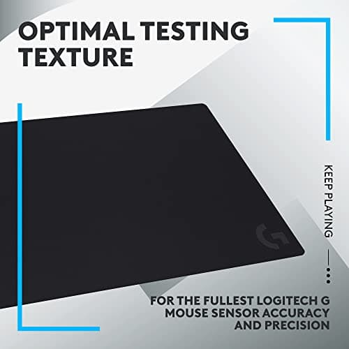 Logitech G840 XL Cloth Gaming Mouse Pad - 0.12 in Thin, Stable Rubber Base, Performance-Tuned Surface - Black