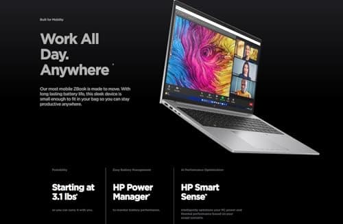 HP ZBook Firefly G11 Mobile Workstation (14" FHD+, NVIDIA RTX A500, Intel Core Ultra 7 155H, 64GB DDR5 RAM, 2TB SSD) AI Copilot Laptop for Engineer, Designer, IST Hub, Backlit, Fingerprint, Win 11 Pro