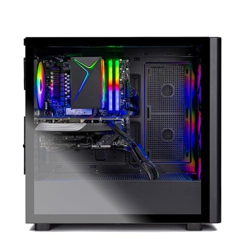 Skytech Chronos Gaming PC Desktop, Ryzen 7 7700 3.8 GHz (5.3GHz Turbo Boost), AMD RX 9070 XT 16GB GDDR6, 2TB Gen4 NVMe SSD, 32GB DDR5 RAM 6000 RGB, 850W Gold ATX 3.0 PSU, Wi-Fi, Win 11