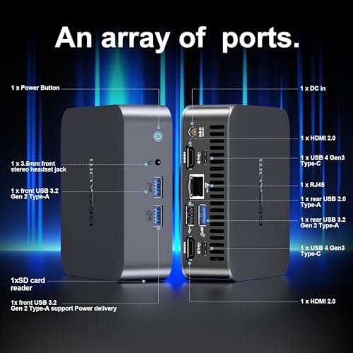 GEEKOM GT13 Pro i9 Mini PC, 13th Gen Intel i9-13900H Mini Computers(14C/20T Up to 5.4GHz) 32GB DDR4&2TB M.2 2280 NVMe Gen 4 * 4 SSD Windows 11 Pro Support Wi-Fi 6E/Bluetooth 5.2/USB 4.0/2.5G LAN/8K