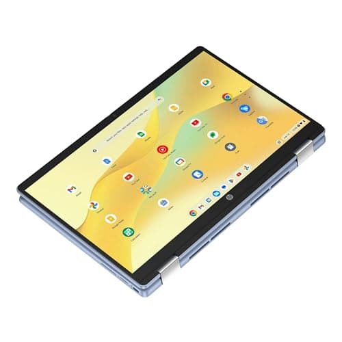 HP Convertible 2-in-1 Chromebook in Blue 14" Touch FHD Intel 4-Core up to 3.40GHz 4GB Ram 64GB Storage 4K Graphics Super-Fast WiFi Chrome OS (14b - Renewed)