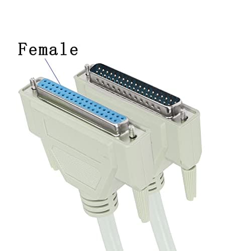 MEIRIYFA DB37 37Pin Extension Cable Serial D-SUB 37 Pin Printer Parallel Connector Cable Pure Copper Core for Engineering Wiring, Computer and Networks.（4.9FT） (Male to Female)
