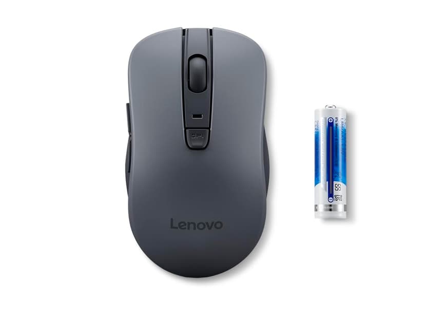 Lenovo WL310 Bluetooth Silent Mouse, Ergonomic, Adjustable DPI, Silent Clicks, Bluetooth 5.0, Portable for Windows, Mac, and Chromebook, Grey