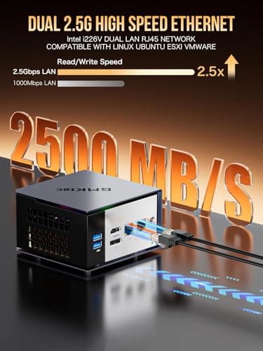GMKtec EVO-X1 AI Mini PC AMD Ryzen AI 9 HX-370 Series (up to 5.1GHz) Mini Gaming Computers, 32GB LPDDR5X 2TB PCIe 4.0 SSD, Triple Screen 8K Display, WiFi 6 & USB4/Oculink Interface