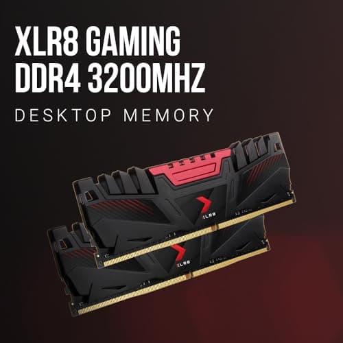PNY XLR8 Gaming 16GB (2x8GB) DDR4 DRAM 3200MHz (PC4-25600) CL16 1.35V Dual Channel Desktop (DIMM) Memory Kit – MD16GK2D4320016AXR