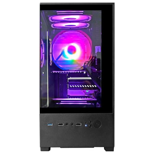 LXZ Desktop PC AMD Ryzen 7-5700G 8 core 3.9GHz, 16G DDR4 RAM, 512GB NVME SSD, Tower Computer with 400W Power Supply for Home and Office (Black)