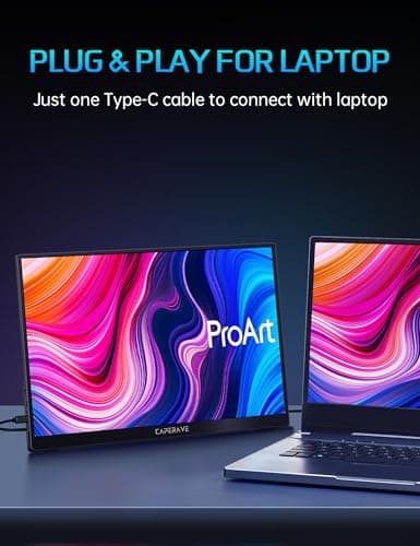 17.3" Portable 4K Monitor, 500 Nits, 3840 * 2160p, 100% Adobe RGB, Travel Monitor with Built-in Kickstand & Speakers, External for Laptop PC, Xbox, Switch, PS4/5