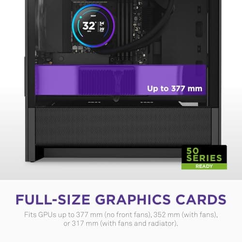 NZXT H3 Flow – Micro-ATX PC Case – Optimized Airflow – Includes 1 x 120mm Rear Fan – Supports Full-Sized GPUs – Fits 280mm Front, 240mm Top Radiator – Back-Connect Motherboard – Black