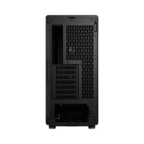 Fractal Design North - Genuine Walnut Wood Front - Mesh Side Panels - Two 140mm Aspect PWM Fans Included - Type C USB - ATX Airflow Mid Tower PC Gaming Case,Charcoal Black