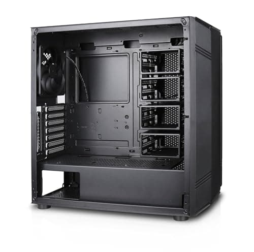 Rosewill Helium NAS Black ATX Mid Tower Computer Case, Mesh Panel, 4X 140mm PWM Fan, Ideal for DIY NAS, Media Servers, or Small Business Applications